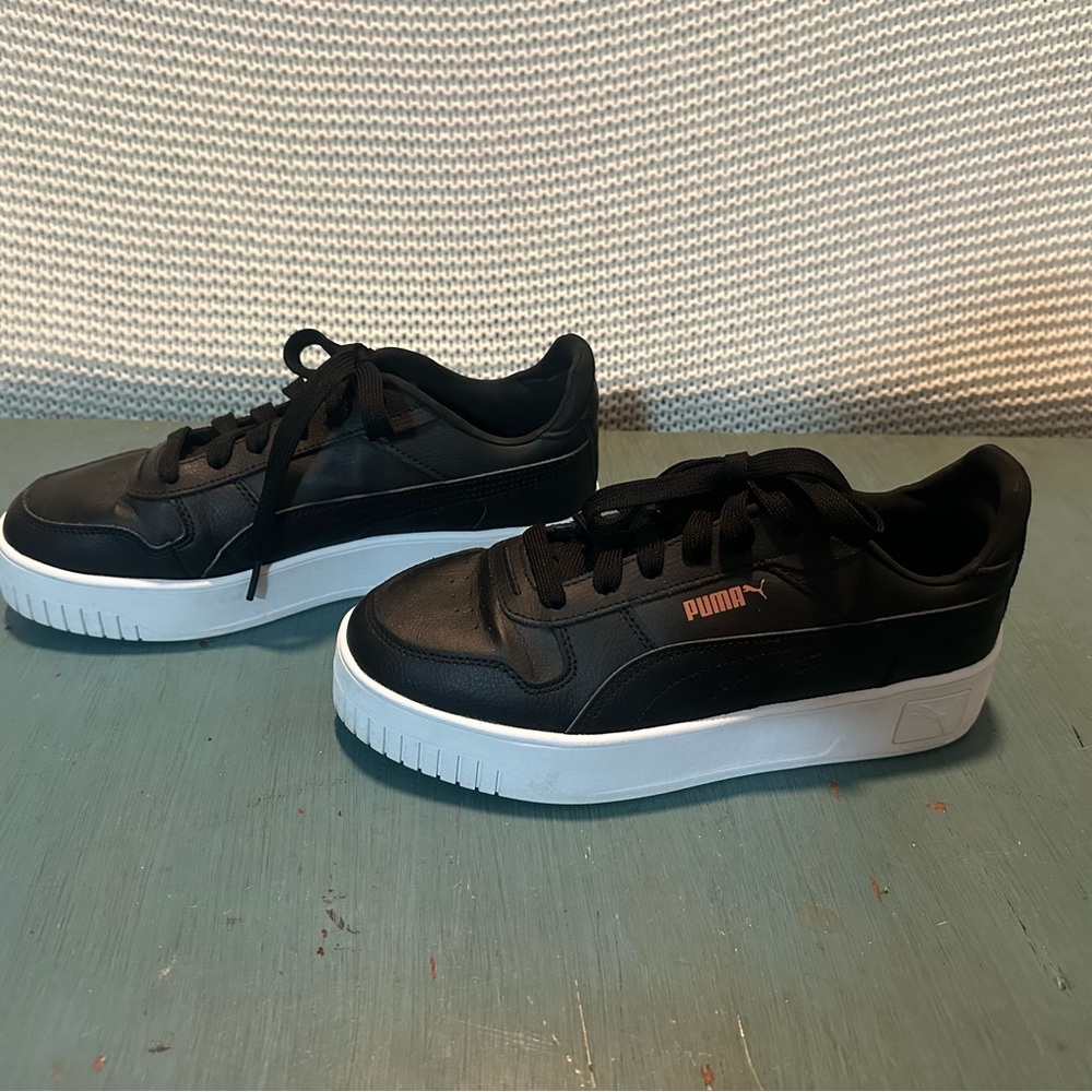 Puma Black Sneakers with White Outsole